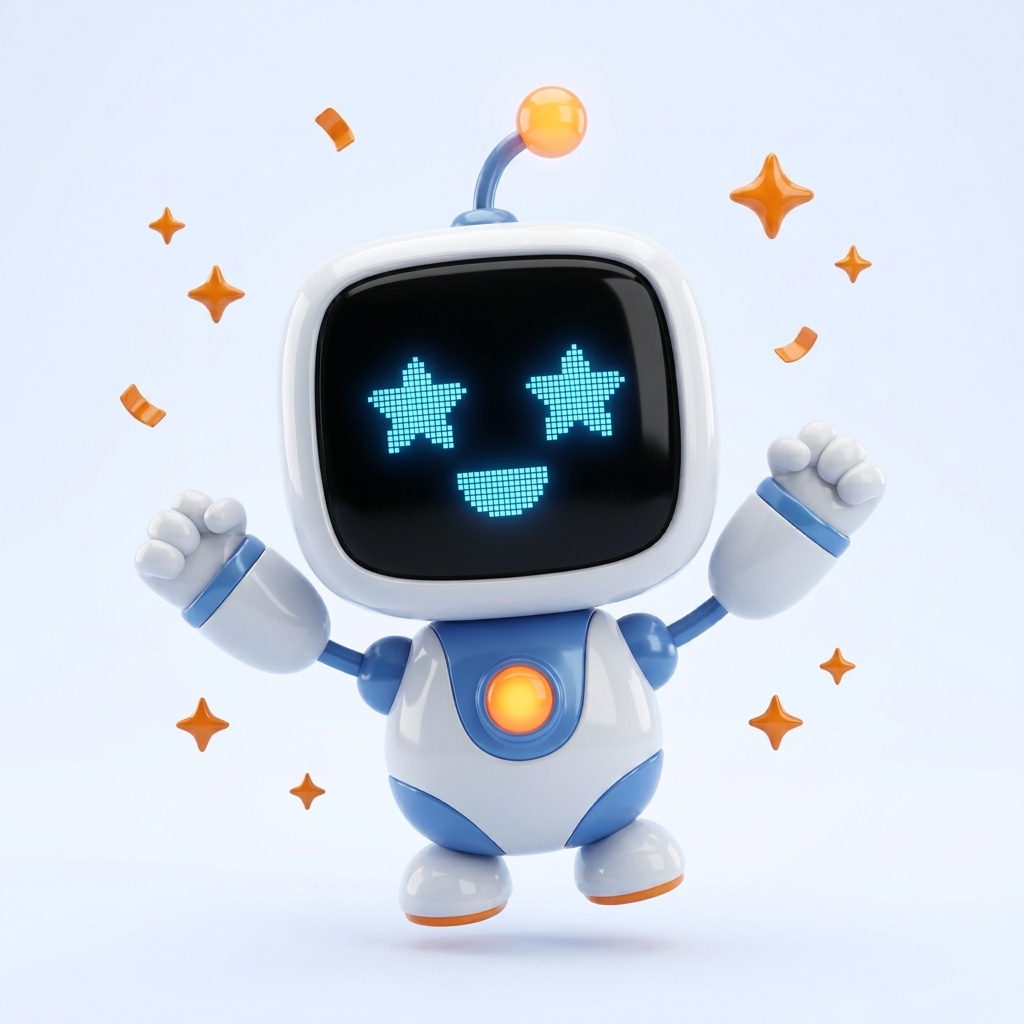 The StackBuddy mascot celebrating with arms raised